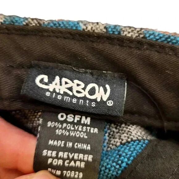 Carbon Men's Black/Orange/Blue Poly/Wool Adj Cap - Picture 2 of 10